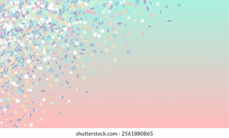 Glowing Background with Confetti of Glitter Star Particles. Sparkle Lights Texture. Celebration pattern. Light Spots. Star Dust. Christmass Design. Explosion of Confetti. Design for Print.