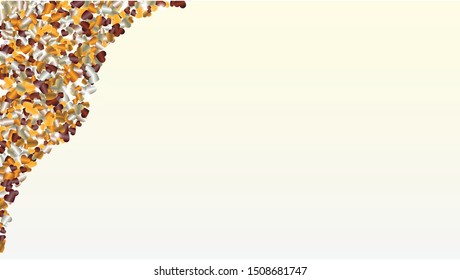 Glowing Background with Confetti of Hearts Glitter Particles. St. Valentine Day. Christmas pattern. Light Spots. Explosion of Confetti. Glitter Vector Illustration. Design for Card.
