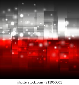Glowing background design. Techno. Abstract. Used as card, greeting, printed materials. Stock vector. Icon. Image. Picture. Independence Day. State. National. Unusual.  Flag of Poland