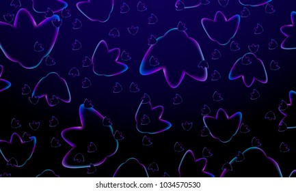 glowing background with flowers