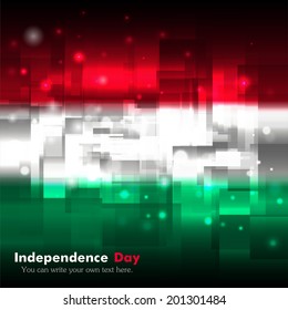 Glowing background. Independence Day. Techno. Abstract.  Flag of Hungary