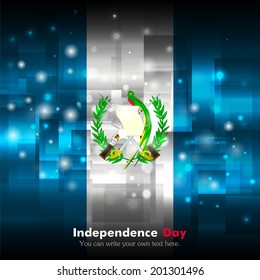 Glowing background. Independence Day. Techno. Abstract.    Flag of Guatemala