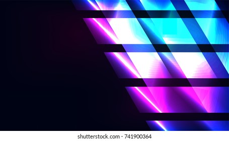 Glowing background with neon lines