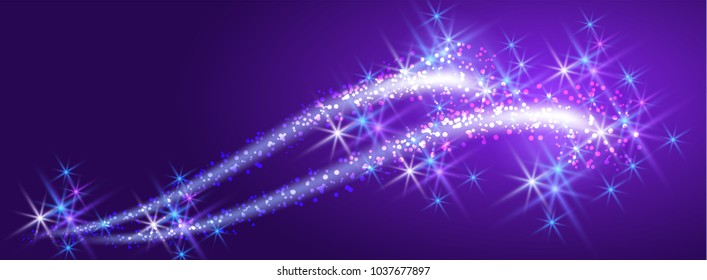 Glowing background with neon sparkle curved lines