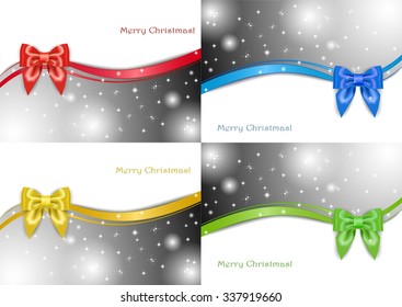 Glowing background with ribbon and bow
