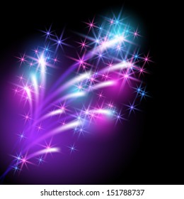 Glowing background with salute