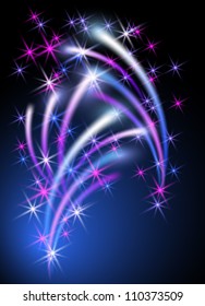 Glowing background with stars