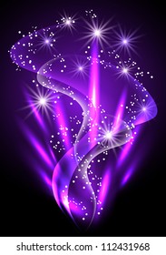 Glowing background with stars