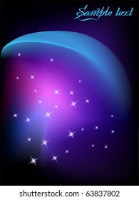 Glowing background with stars