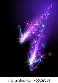 Glowing background with stars