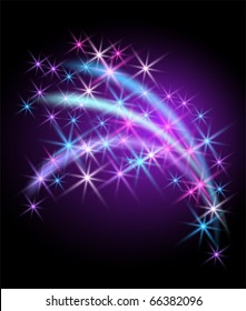 Glowing background with stars