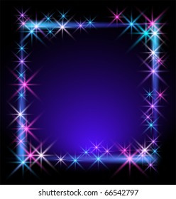 Glowing background with stars