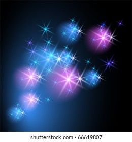 Glowing background with stars