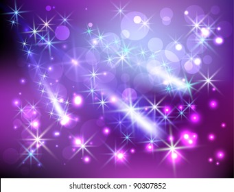 Glowing background with stars