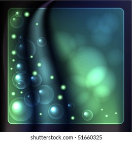 Glowing background with translucent circles.