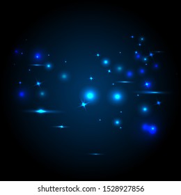 glowing background vector illustration blue lights on dark