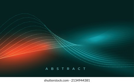 glowing background with wave lines effect