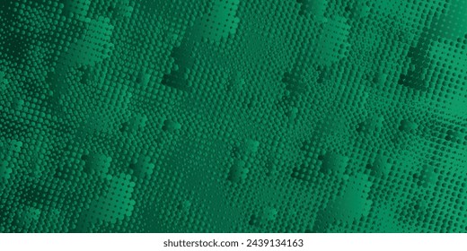 glowing banner background and dots vector. abstract geometric. green gradient. Memphis. graceful. modern style.