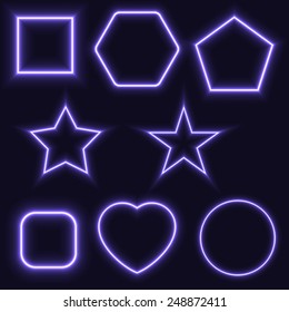 glowing basic shapes