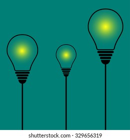 glowing black contour lights on turquoise background