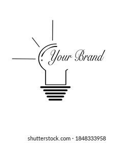 diseño de logotipo de luz negra brillante