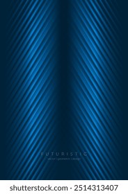 Glowing blue arrows tech futuristic abstract background. Vector geometric flyer design