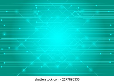 Glowing Blue Circuit Lines Diagram Technology Background