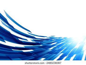 Glowing blue digital wave background