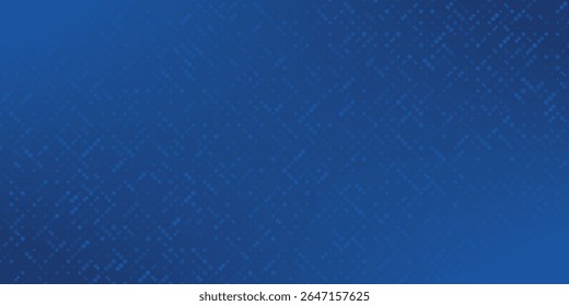 Papel de parede azul brilhante pontilhado. Textura da grade de pontos arredondados curvos abstratos. Plano de fundo do padrão de meio-tom do círculo. Fundo da marinha escura para tecnologia, negócios, notícias, saúde, design de medicina
