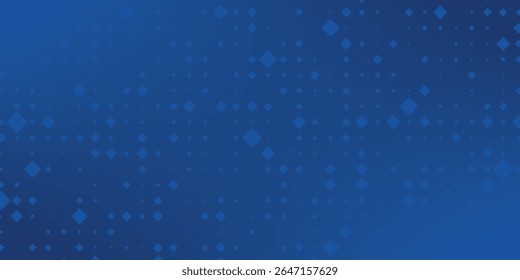 Glowing blue dotted wallpaper. Abstract curved round dot grid texture. Circle halftone pattern background. Dark navy backdrop for technology, business, news, healthcare, medicine design