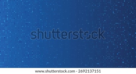 Glowing blue dotted wallpaper. Abstract curved round dot grid texture. Circle halftone pattern background. Dark navy backdrop for technology, business, news, Eps10