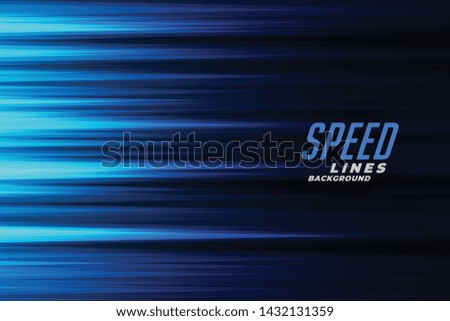 glowing blue fast motion speed lines background