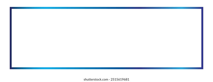 Glowing blue frame on white background. Modern and minimalist isolated vector illustration for digital, business, and web design.