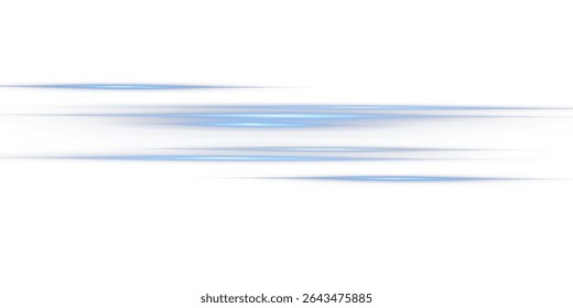  Glowing Blue Light Line PNG.Horizontal Futuristic Energy Beam with Radiant Shine, Neon Glow, Flare, and Shimmer for Digital Effects, Tech Design, and Highlights Overlay