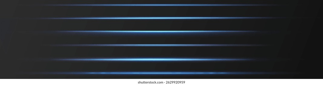 Glowing blue light streaks with sparkles and flares on a transparent background. A dynamic, futuristic design perfect for energy, speed, or holiday themes.