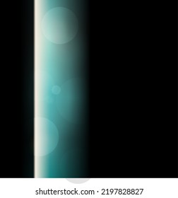 Glowing Blue Light from Vertical Lines, Black Backdrop
