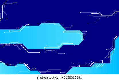 Glowing blue lines over a dark background create a sleek, high-tech look perfect for innovation and digital themes