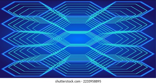 hellblauer oder hellblauer hexagon Hintergrund, Vektorgrafik