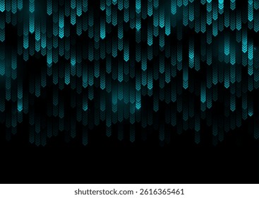 Glowing blue minimal arrows elements abstract geometric background. Vector technology design