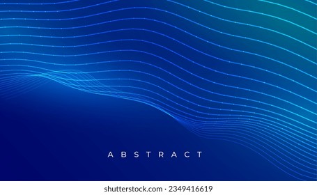 glowing blue neon lines abstract background for futuristic backdrop vector