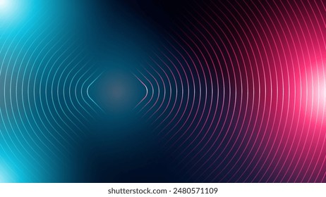 Glowing blue pink stripes background.Futuristic modern rhombus line design. Abstract shiny geometric pattern. Future technology concept. Suit for poster, banner, cover, presentation, website, flyer