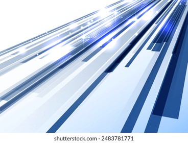 Glowing blue speed lines background