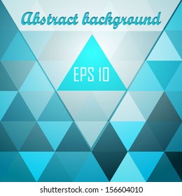 glowing blue triangle background with text field