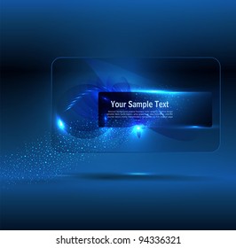 Glowing blue vector abstract background with place for text
