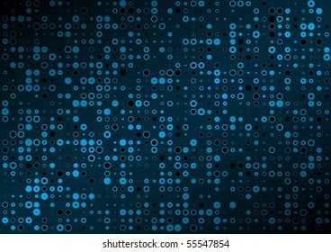 Glowing blue vector doted pattern