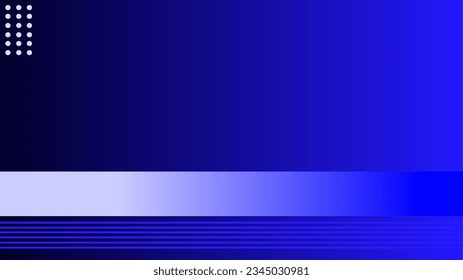 Glowing bluish white ribbon strip horizontal blue gradient presentation background.