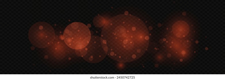 Glowing bokeh circles, sparkling dust. Abstract luxury light decoration.	