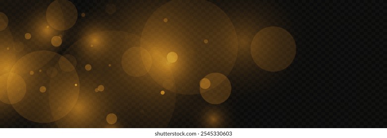 Glowing bokeh magic particles. Vector illustration
