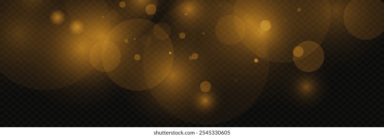 Glowing bokeh magic particles. Vector illustration