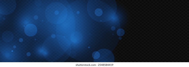 Glowing bokeh magic particles. Vector illustration